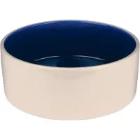 Trixie Ecuelle Céramique, 2,1 L/Ø 22 Cm, Crème/Bleu - 2452