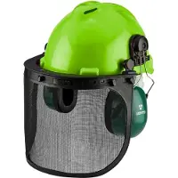 Verto Casque forestier Set de casque de protection Combinaison de forestier Protection auditive, visière pliable
