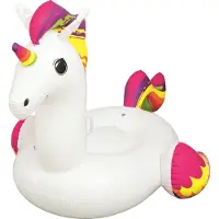 Bestway Bouée XXL à chevaucher licorne 2,24 x 1,64 m