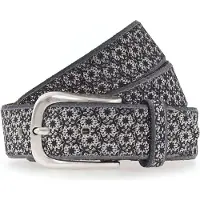 B.belt Ceinture gris chiné / noir