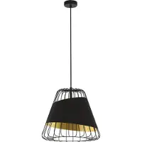 Eglo Lampe à suspension Austell 43cm noir avec or