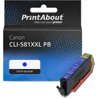 PrintAbout Cartouche compatible pour Canon CLI-581XXL PB - Bleu photo - Très grande capacité