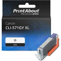PrintAbout Cartouche compatible pour Canon CLI-571GY XL - Gris - Grande capacité