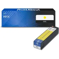 PrintAbout Cartouche compatible pour HP 991X (M0J98AE) - Jaune - Grande capacité
