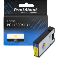 PrintAbout Cartouche compatible pour Canon PGI-1500XL Y - Jaune - Grande capacité