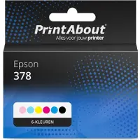 PrintAbout Cartouche compatible pour Epson 378 (T3781/82/83/84/85/86) - 6 couleurs - Multipack