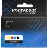 PrintAbout Cartouche compatible pour Epson 35 (C13T35864010) - 4 couleurs - Multipack