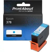 PrintAbout Cartouche compatible pour Epson 378 (C13T37824010) - Cyan