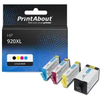 PrintAbout Cartouche compatible pour HP 920XL (C2N92AE) - 4 couleurs - Grande capacité - Multipack
