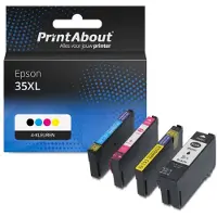 PrintAbout Cartouche compatible pour Epson 35XL (T3596) - 4 couleurs - Multipack