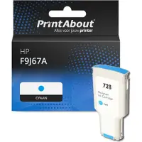 PrintAbout Cartouche compatible pour HP F9J67A (728) - Cyan - Très grande capacité