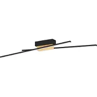 Eglo 900488 PANAGRIA LED plafonnier double 2x13W 935x75mm noir marron blanc blanc chaud dimmable