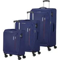 American Tourister trolley Hyperspeed TSA Trolley L / M / S Combat Navy bleu marine 80cm