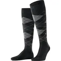 Burlington Chaussettes montantes gris / noir