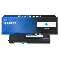 PrintAbout Toner compatible pour Dell 593-BBBT (488NH) - Cyan