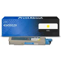 PrintAbout Toner compatible pour OKI 43459329 - Jaune