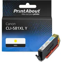 PrintAbout Cartouche compatible pour Canon CLI-581XL Y - Jaune - Grande capacité