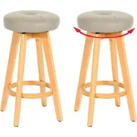 Mendler Tabouret de bar Boras (lot de 2) pivotant