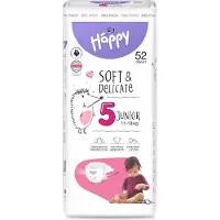Bella Baby Happy Soft&Delicate couches jetables équipées de canaux 11-18 kg 52 pcs