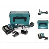 Makita DGA 517 RF1J Meuleuse d'angle sans fil 18V 125mm + 1x Batterie 3,0Ah + Chargeur + Coffret de transport Makpac