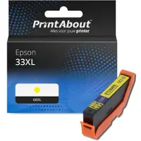 PrintAbout Cartouche compatible pour Epson 33XL (C13T33644012) - Jaune - Grande capacité