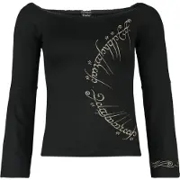 The Lord Of The Rings T-shirt manches longues de - Ring Inscription - L - XXL - pour Femme - noir - Taille XL