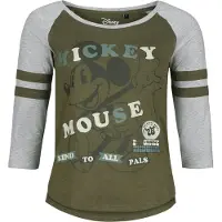 Minnie & Mickey Mouse T-shirt manches longues Disney de - Kind To All Pals - M - XXL - pour Femme - vert/gris - Taille L