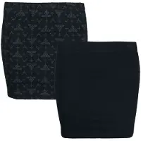 Black premium by emp Jupe courte de - Mini-Jupes - Lot de 2 - S - XXL - pour Femme - noir - Taille M