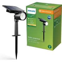 Philips Spot de sol Ashlyn, 1,4 W, Éclairage extérieur mural / de sol, Noir, Plastique, IP44, Jardin, Terrasse, III
