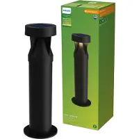 Philips - Lampadaire d'extérieur Avery, 1,8 W, éclairage de jardin, noir, plastique, IP44, pour jardin et terrasse, classe III