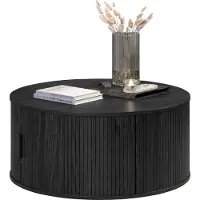 Ebuy24 Ronin table basse 1 porteReproduction cendre noir.