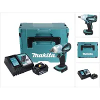 Makita DTW 251 RM1J 18V Boulonneuse à chocs sans fil 230 Nm + Coffret de transport Makpac + 1x Batterie BL 1840 4,0 Ah + Chargeur DC18RC