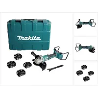 Makita DGA 900 M4KX2 Meuleuse d'angle sans fil 36V ( 2x18V ) 230mm Brushless + 4x Batteries 4,0Ah + Écrou de serrage rapide ''Ezynut'' + Coffret - sans chargeur