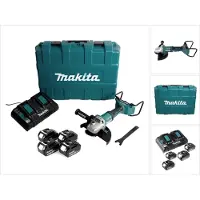 Makita DGA 900 PM4KX2 Meuleuse d'angle sans fil 36V ( 2x18V ) 230mm Brushless + 4x Batteries 4,0Ah + Chargeur double + Écrou de serrage rapide ''Ezynut'' + Coffret