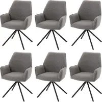 MCW Chaise de salle à manger -G67 Bouclé (lot de 6)