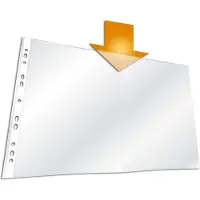 Durable Pochette, DIN A3 paysage, PP, transparent, 0,06 mm ouverture en haut, pliée sur A4, Universa...