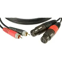 Klotz AT-CF0200 câble adaptateur 2x RCA - 2x XLR 3 femelle 2 mètres