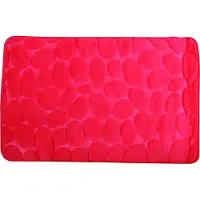 MSV Tapis de bain Microfibre PEBBLE 50x80cm Rouge