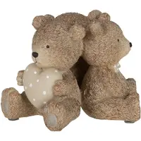 J-Line Teddy 3 parties resine marron clair