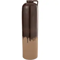 J-Line Poignée de vase ceramique beige/brun medium