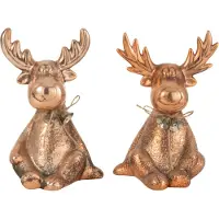 J-Line Elan Porcelaine Cuivre Large 2 Assorti