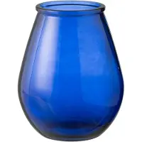 J-Line Vase egg glass blue large