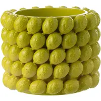 J-Line Cachepot citron vert ceramique vert extra large