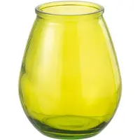J-Line Vase egg glass yellow small