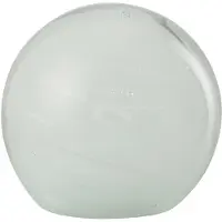 J-Line Presse-papier twister rond verre blanc medium