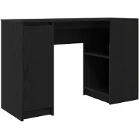 vidaXL Bureau noir imitation chêne 120x42x76 cm Bois composite