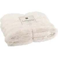 J-Line Plaid large corduroy polyester blanc