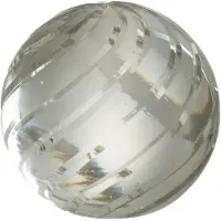 J-Line Presse papier ondes verre transparent small