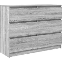 vidaXL Sideboard Gris Sonoma 100x35x76 cm Bois composite