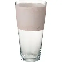 J-Line Vase delph verre transparent/rose clair small